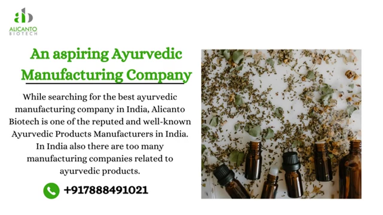 Ayurvedic Manufacturing Company in India