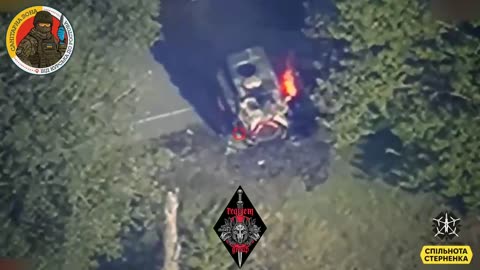 Ukrainian Drones Take Out Russian Heavy Transport(Incredible)