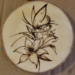 Burning Hawk Pyrography