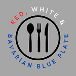 Red, White & Bavarian Blue Plate