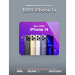 Enter to win iPhone 14