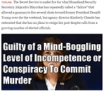 Is the United States secret service guilty of complicity : Is the United States secret service guilty of a mind-boggling level of incompetence or conspiracy to commit murder