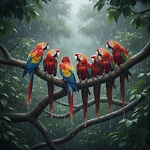 ParrotplaytimeinParadise