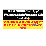 Get A $1000 CashApp/Walmart/Shein/Amazon Gift Card 💸🤯 💰| CLICK HERE TO CLAIM👇⤵️ Enjoy The Bonus 💸