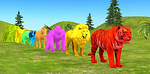 Gorilla Cow Tiger Lion Elephaint Fountain Animals Game